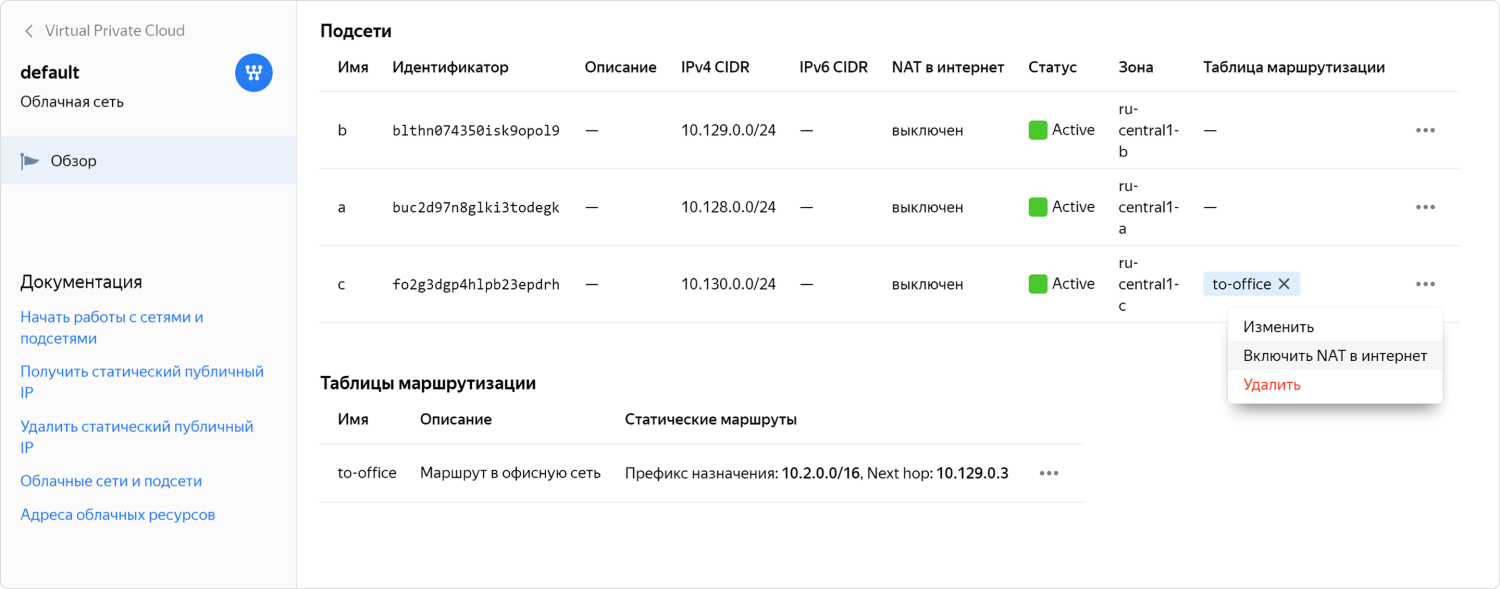 Как в Яндекс.Облаке устроено Virtual Private Cloud и как наши пользователи помогают нам внедрять полезные функции - 7