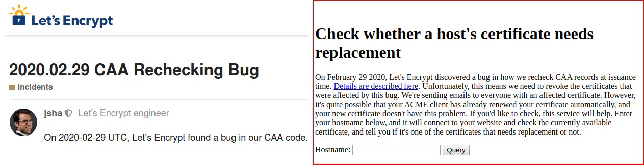 В Let's Encrypt нашли баг, отзываются ранее выданные сертификаты TLS-SSL, их нужно обновить до 4 марта 2020 года - 1