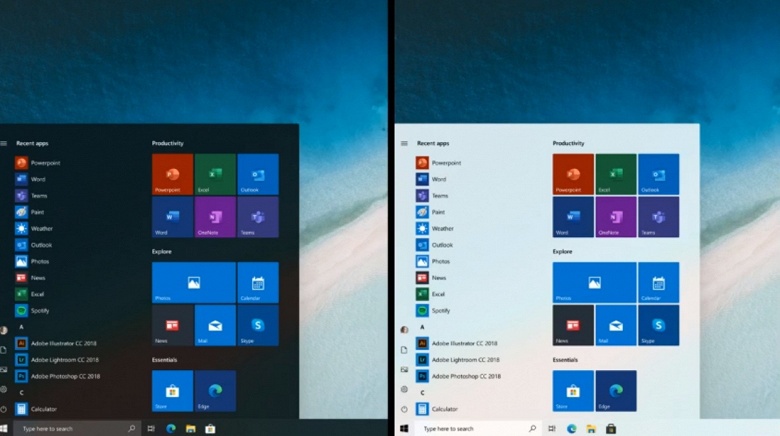 Вот так выглядит меню «Пуск» Windows 10 без приевшихся живых плиток