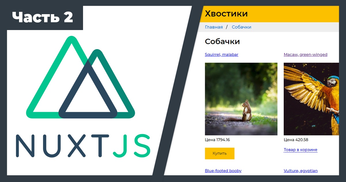 Создаем интернет-магазин на Nuxt.js 2 пошаговое руководство Часть 2 - 1