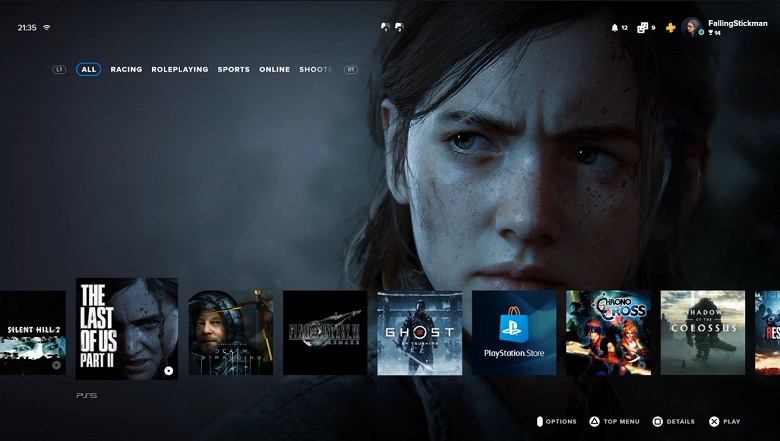 Главное меню PlayStation 5 на примере ожидаемой игры The Last of Us Part II - 1 Главное меню PlayStation 5 на примере ожидаемой игры The Last of Us Part II