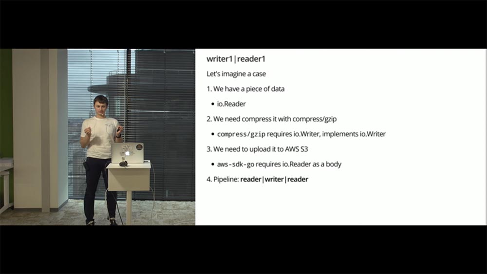 Стас Афанасьев. Juno. Pipelines на базе io.Reader-io.Writer. Часть 2 - 8 Стас Афанасьев. Juno. Pipelines на базе io.Reader-io.Writer. Часть 2 - 8