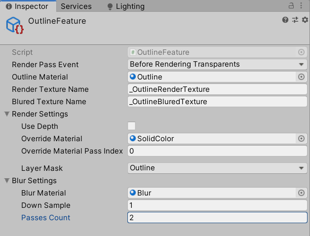 Outline эффект с использованием RenderFeature в Unity URP - 9