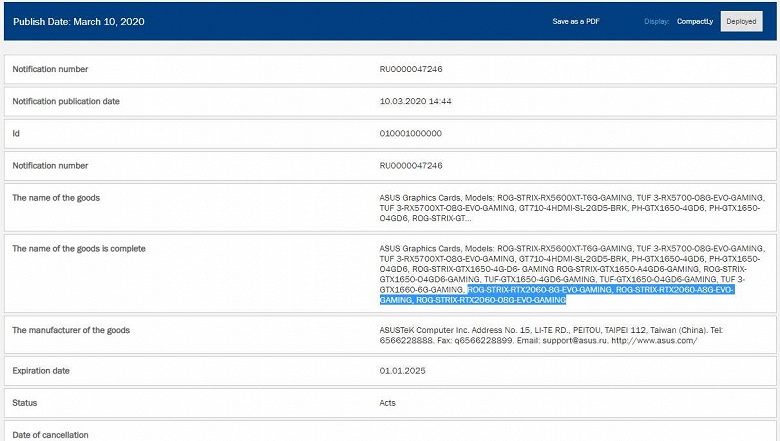 У новой версии GeForce RTX 2060 будет 8 ГБ памяти?