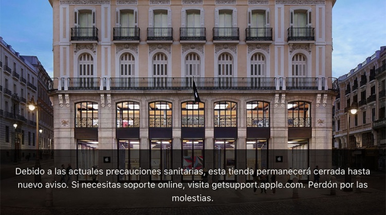 Apple закрывает все магазины в Испании из-за коронавируса