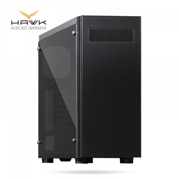 Передняя панель корпуса Chieftec Hawk изготовлена из шлифованного алюминия