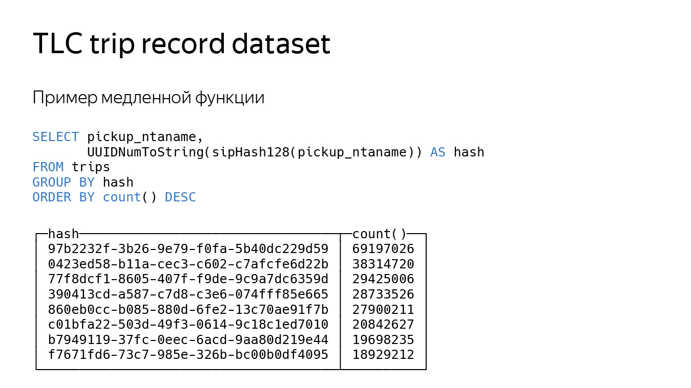 Оптимизация строк в ClickHouse. Доклад Яндекса - 21