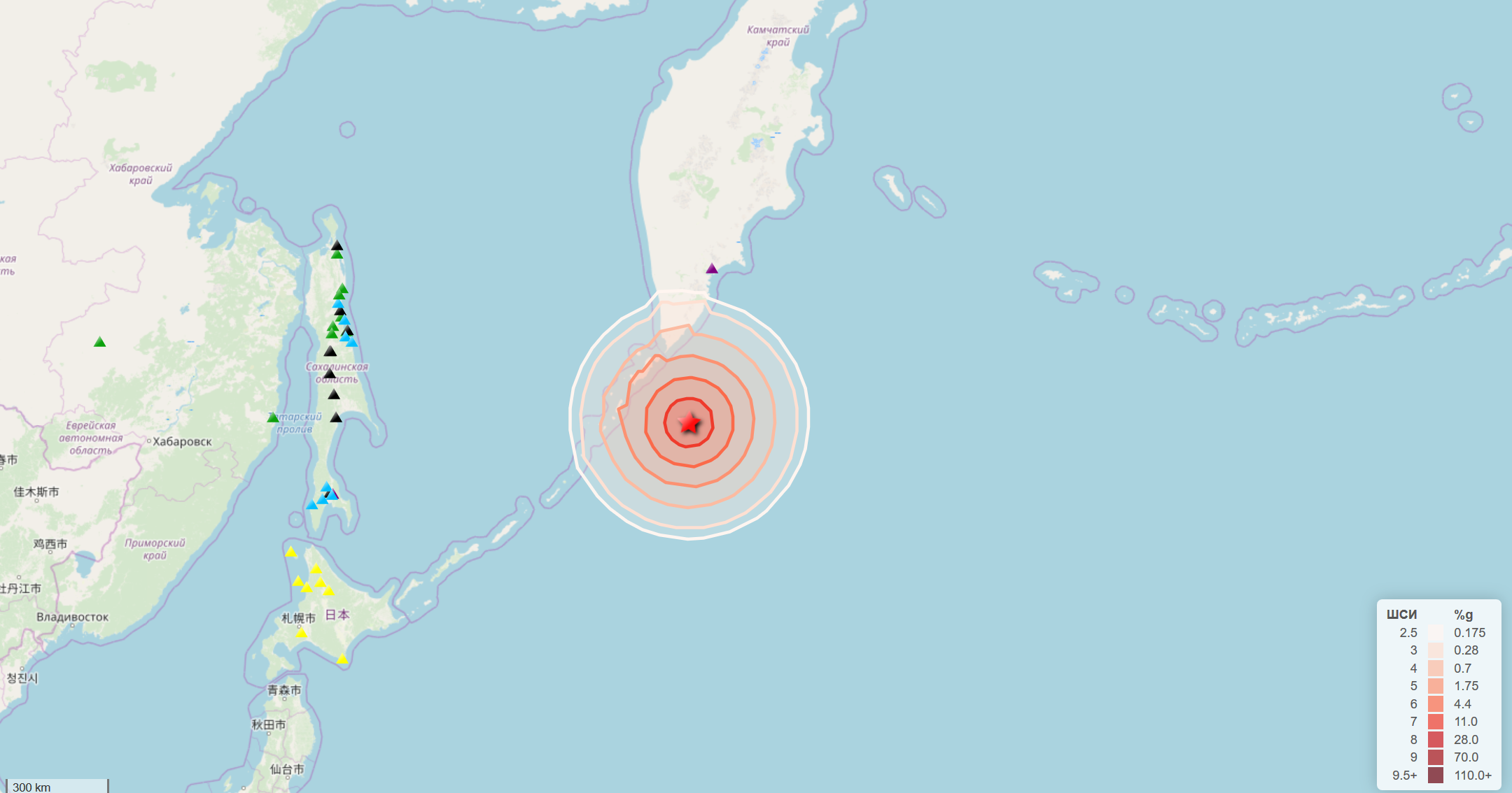 На Курилы пришло цунами после землетрясения магнитудой 7,5