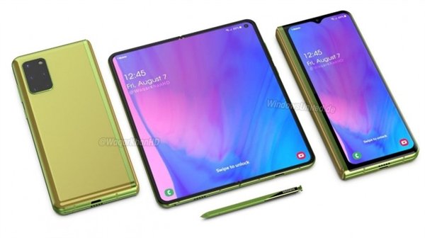 Складной флагман Samsung Galaxy Fold 2 похож на Huawei P40 Pro+ на новых рендерах