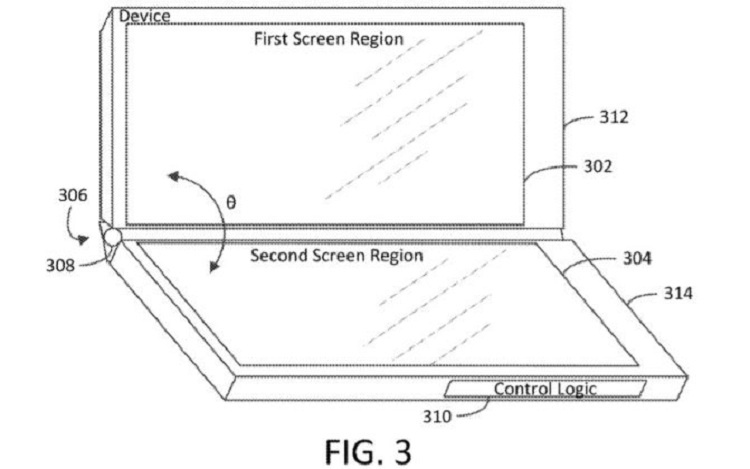 Microsoft запатентовала складное устройство с тремя экранами