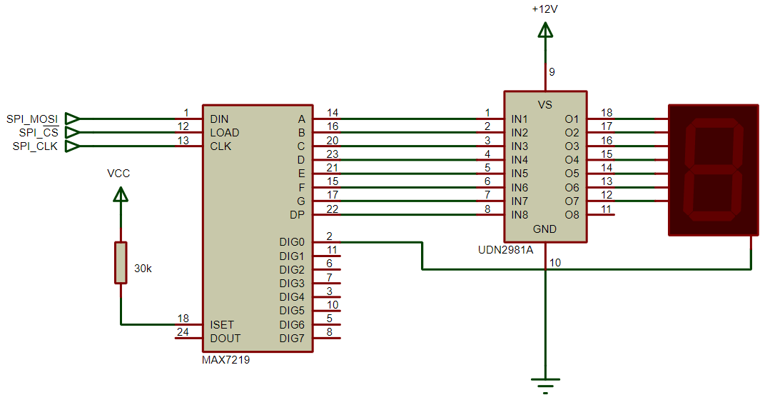 max7219 with common cathode display