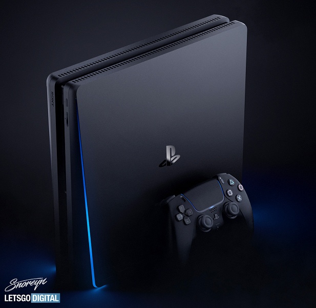 PlayStation 5 впервые показали с черным геймпадом DualSense на неофициальных рендерах