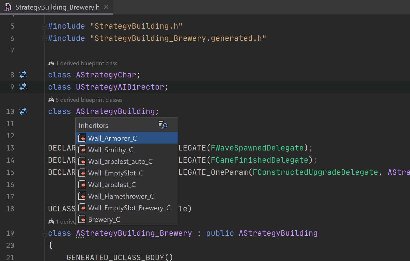 BP derived classes