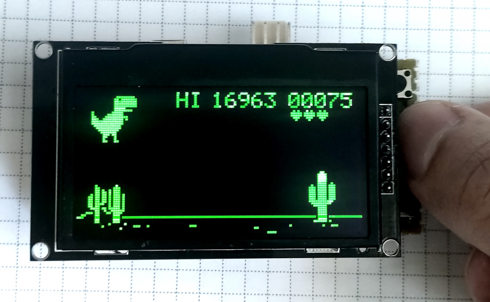 T-Rex-duino – клон игры про динозавра из браузера Chrome для Arduino - 1