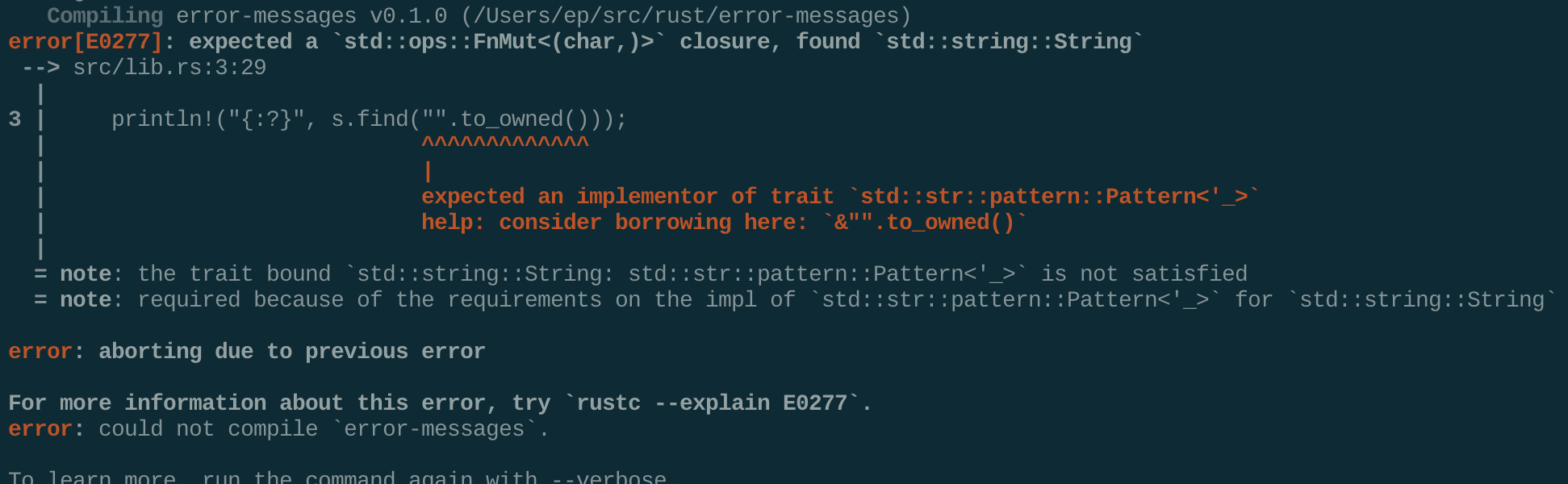 Error cannot find rust compiler