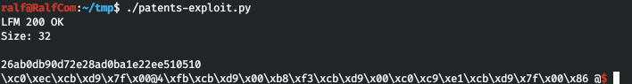 HackTheBox. Прохождение Patents. XXE через файлы DOCX, LFI to RCE, GIT и ROP-chain - 49 image