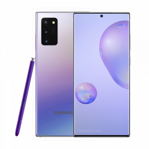 Примерно так может выглядеть Samsung Galaxy Note20+