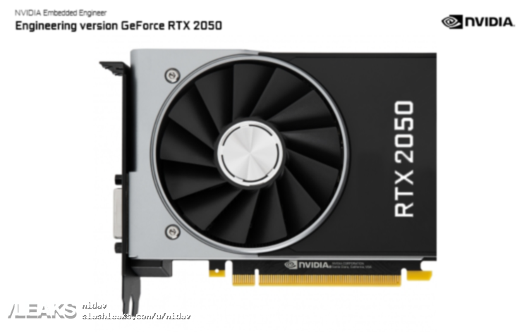 Первые изображения видеокарты Nvidia GeForce RTX 2050