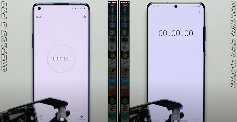 Samsung Galaxy S20 Ultra неожиданно выиграл у OnePlus 8 Pro в тесте на скорость запуска приложений