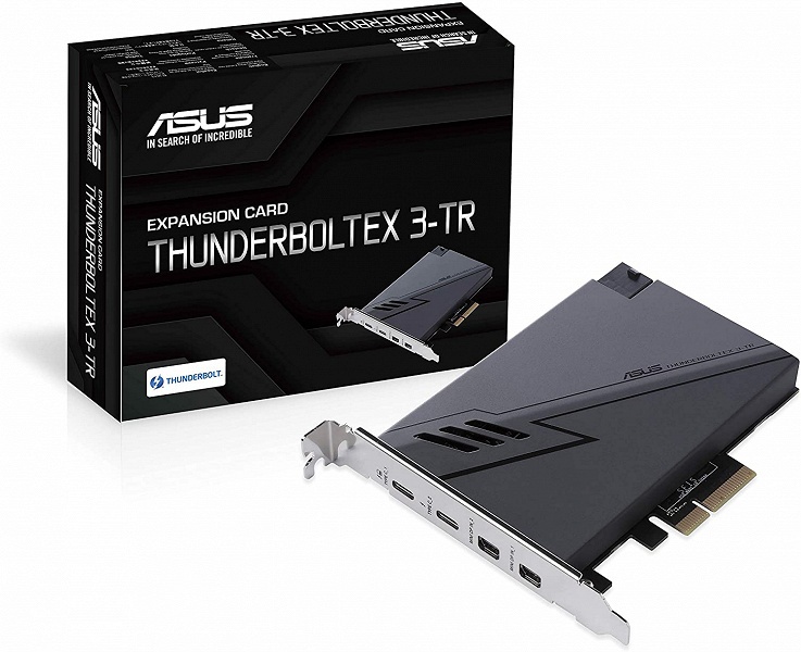 Карта расширения Asus ThunderboltEX 3-TR предназначена для плат Asus с разъемами TB3 