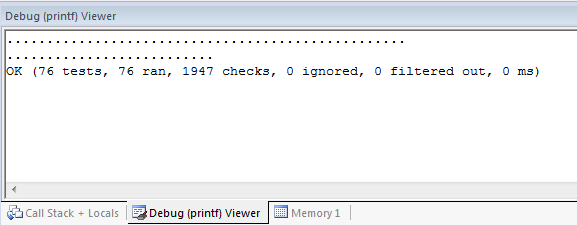 CppUTest printf