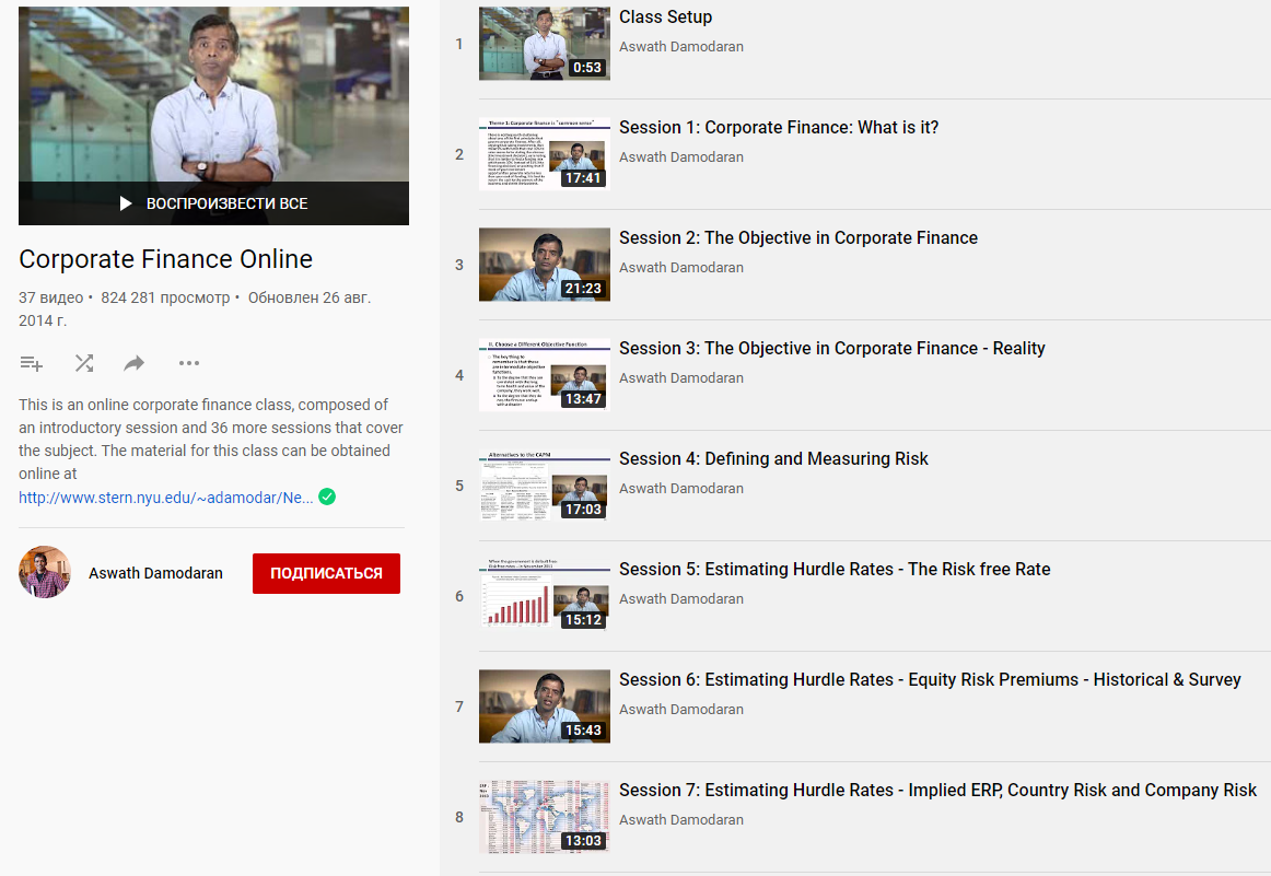 Ресурсы изучения финансов на английском (США), или Как оценить свою компанию - 9 Ресурсы изучения финансов на английском (США), или Как оценить свою компанию - 9