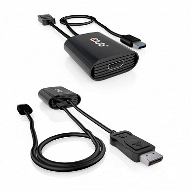 Адаптер Club 3D CAC-1085 превращает DisplayPort 1.4 в HDMI с поддержкой разрешения 4K и кадровой частоты 120 Гц