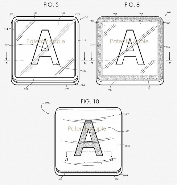 В Apple изобрели прозрачные колпачки для клавиш