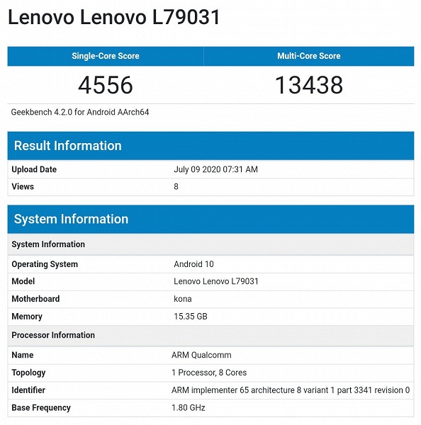 Возможности Snapdragon 865+ и 16 ГБ ОЗУ. В тесте засветился геймерский Lenovo Legion