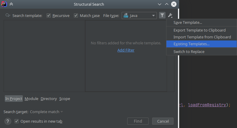 IntelliJ IDEA: Structural Search & Replace - 3