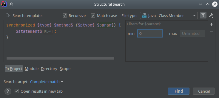 IntelliJ IDEA: Structural Search & Replace - 6