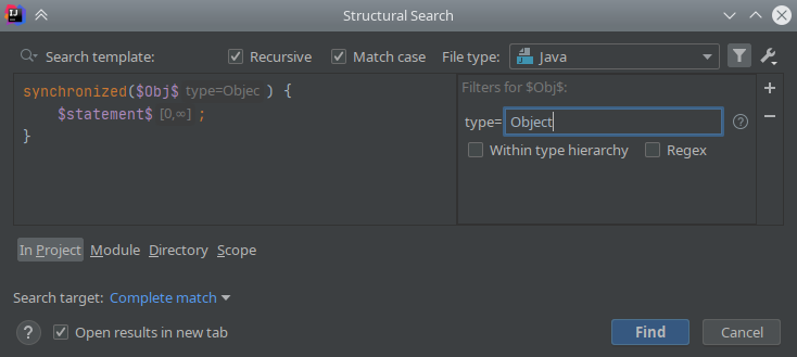 IntelliJ IDEA: Structural Search & Replace - 8