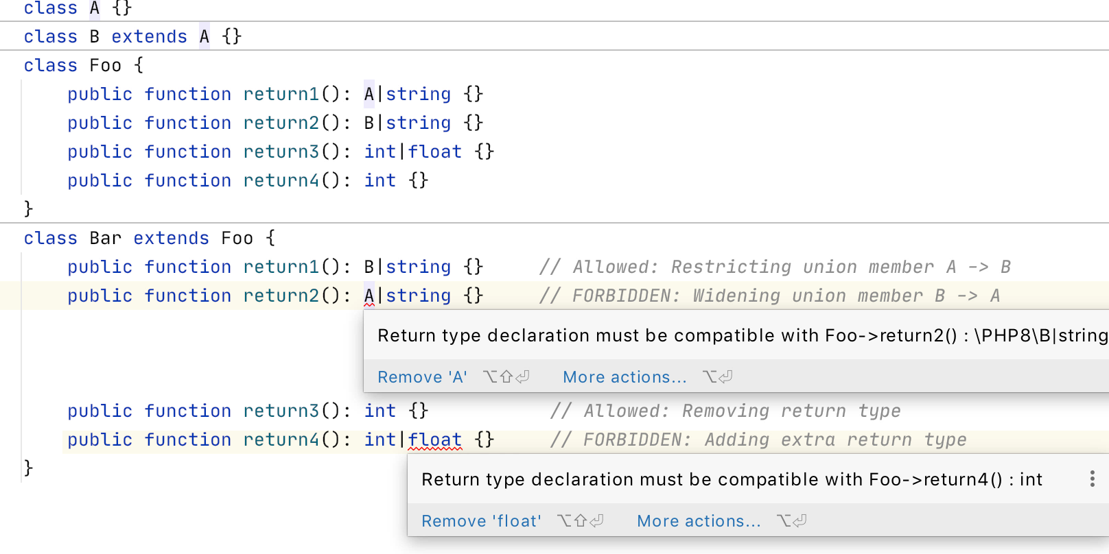 PhpStorm 2020.2: объединенные типы PHP 8, новый движок потока управления, пул-реквесты GitHub, OpenAPI - 11