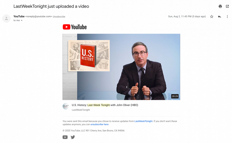 YouTube прекратит писать пользователям о новых роликах