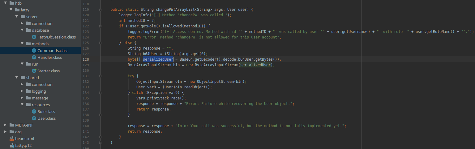 HackTheBox. Прохождение Fatty. Реверс и рекомпиляция клиент-серверного приложения. Java десериализация - 45 HackTheBox. Прохождение Fatty. Реверс и рекомпиляция клиент-серверного приложения. Java десериализация - 45