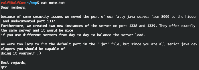 HackTheBox. Прохождение Fatty. Реверс и рекомпиляция клиент-серверного приложения. Java десериализация - 5