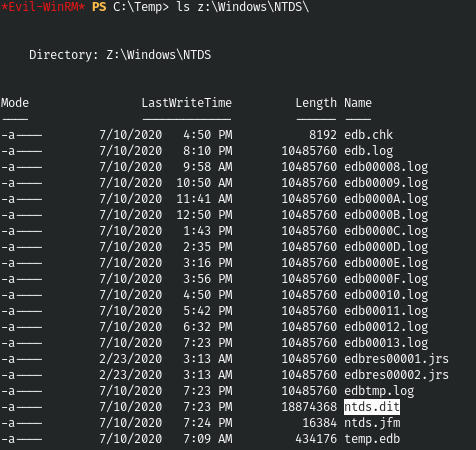 HackTheBox. Прохождение Blackfield. Захват контроллера домена через SMB и RPC, LPE через теневую копию - 18