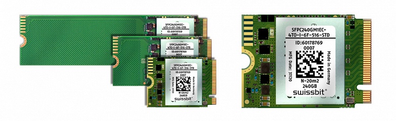 Миниатюрный SSD Swissbit N-20m2 предназначен для промышленных встраиваемых систем