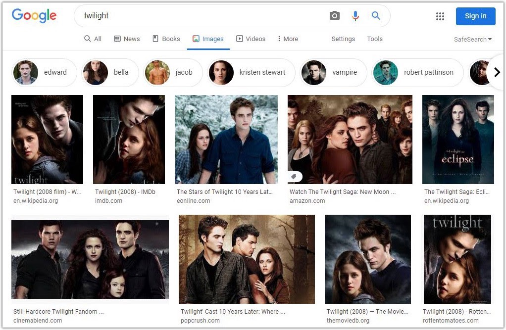 Как «Сумерки» навсегда испортили поиск картинок Google - 5