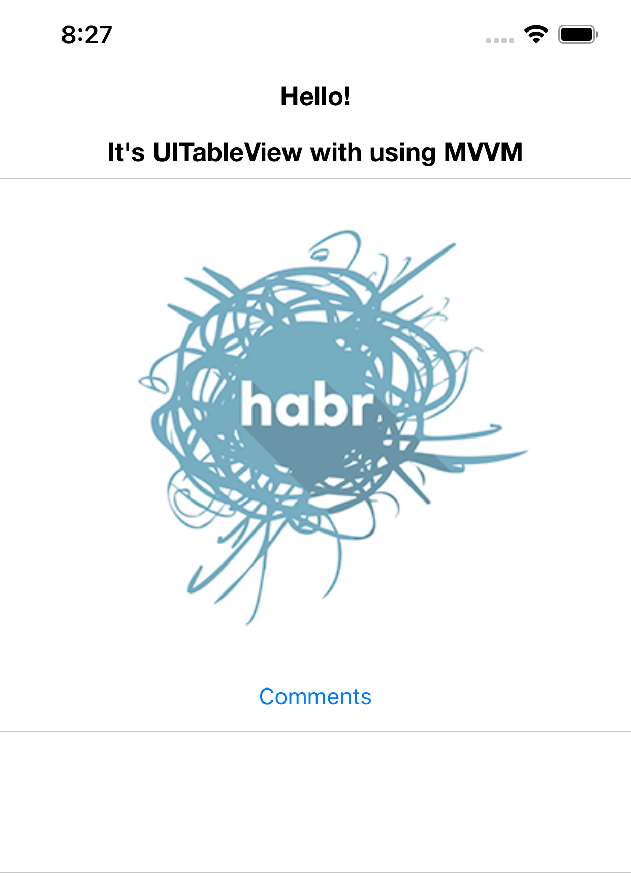 Адаптируем UITableView под MVVM - 2