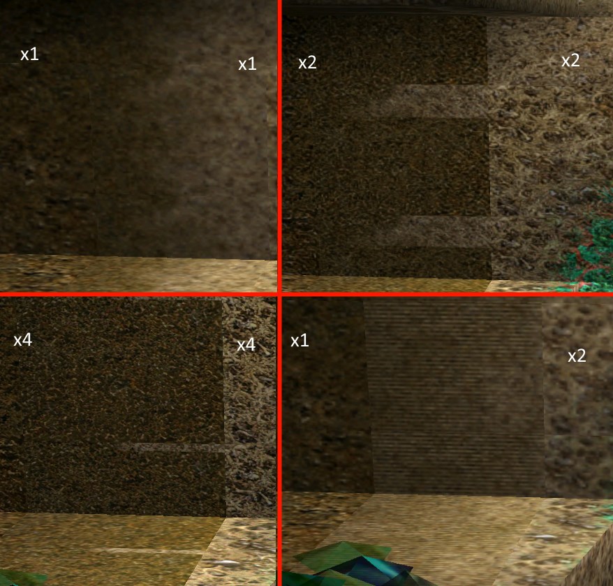 С каждой стороны указан масштаб файла с текстурами относительно оригинала С каждой стороны указан масштаб файла с текстурами относительно оригинала