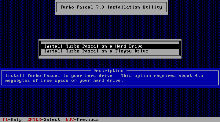 turbo pascal install