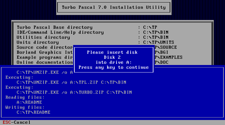 turbo pascal install