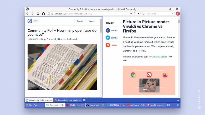 Google Chrome так не умеет: двухуровневые вкладки и полноценная работа с двумя вкладками на одной странице. Вышло большое обновление Vivaldi