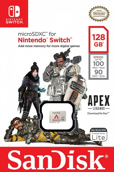Western Digital выпускает карту памяти SanDisk Apex Legends для Nintendo Switch
