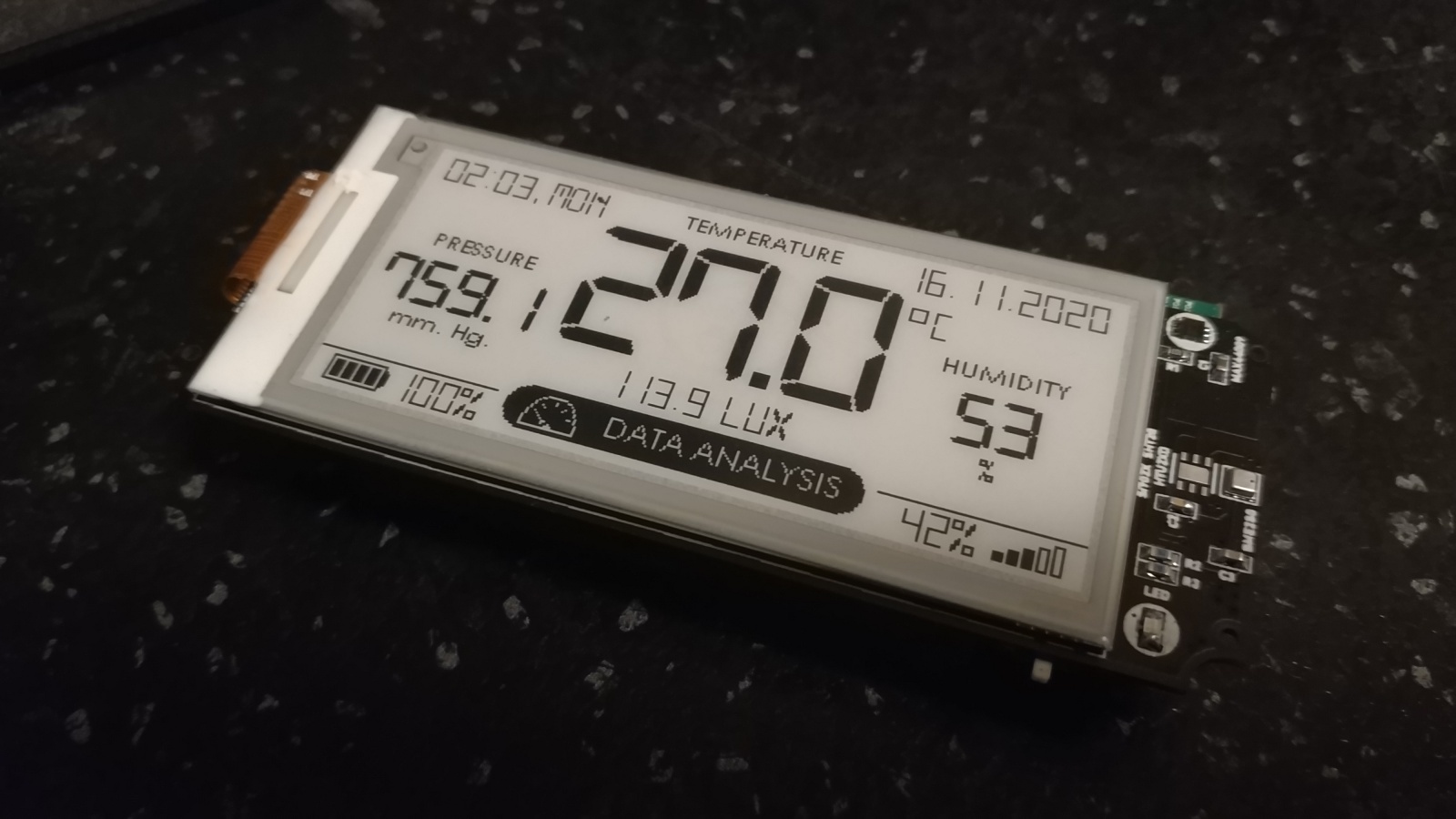 Беспроводная мини погодная станция с e-paper экраном на батарейках - 12 Беспроводная мини погодная станция с e-paper экраном на батарейках - 12