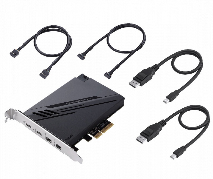 Карта расширения Asus ThunderboltEX 4 оснащена интерфейсом PCIe 3.0 x4 