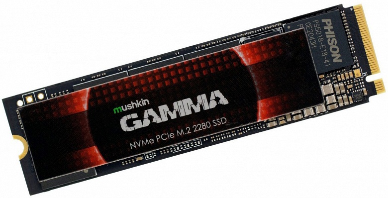 Твердотельные накопители Mushkin Gamma на контроллере Phison E18 развивают скорость передачи данных до 7175 МБ с - 1 Твердотельные накопители Mushkin Gamma на контроллере Phison E18 развивают скорость передачи данных до 7175 МБ/с